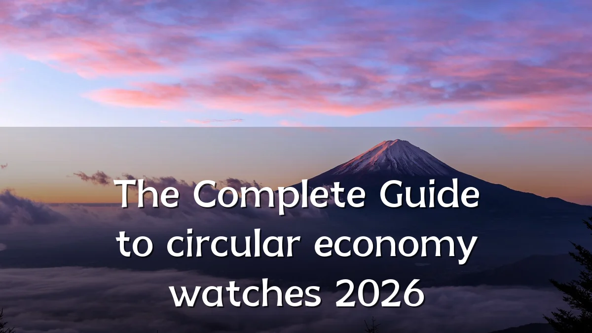 The Complete Guide to circular economy watches 2026