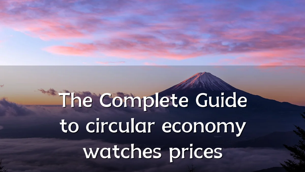The Complete Guide to circular economy watches prices