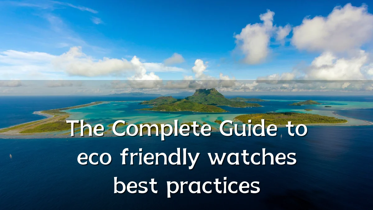 The Complete Guide to eco friendly watches best practices