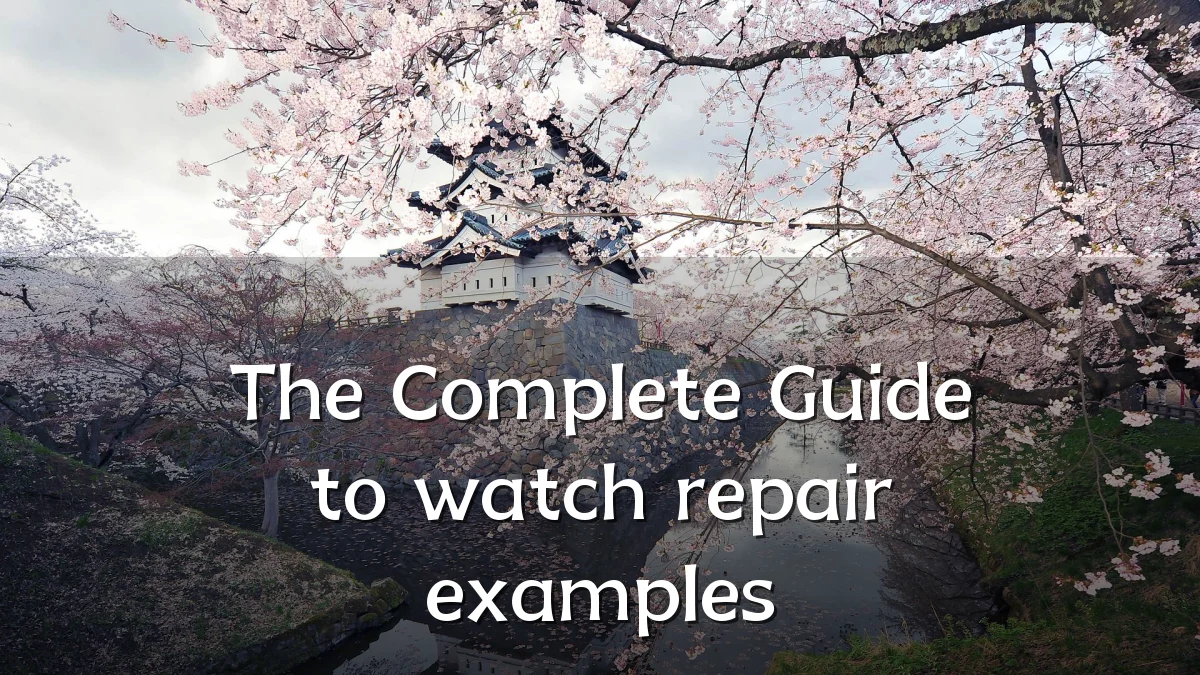 The Complete Guide to watch repair examples