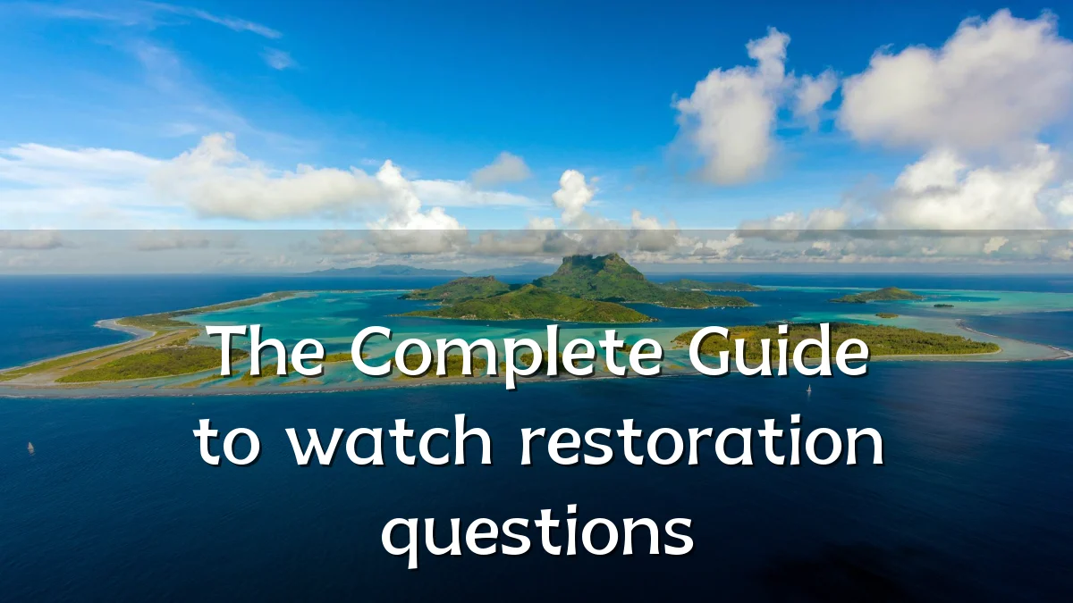 The Complete Guide to watch restoration questions