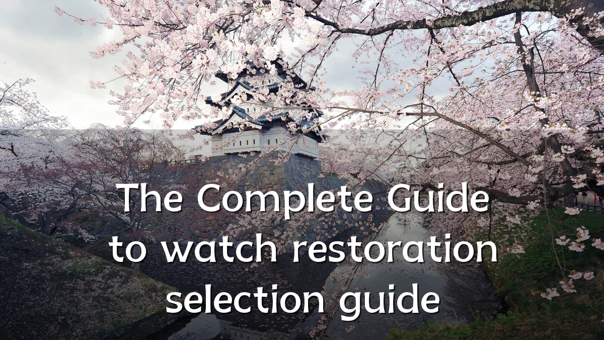 The Complete Guide to watch restoration selection guide