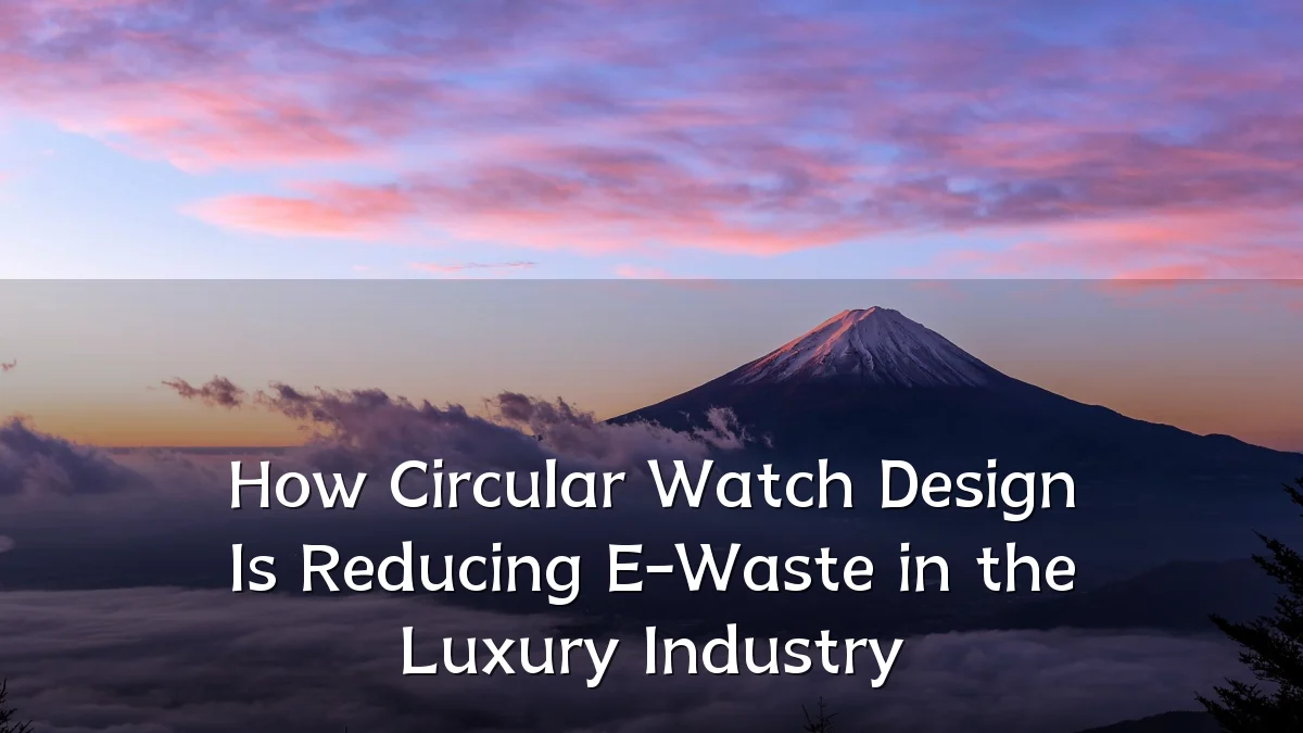 How Circular Watch Design Is Reducing E-Waste in the Luxury Industry