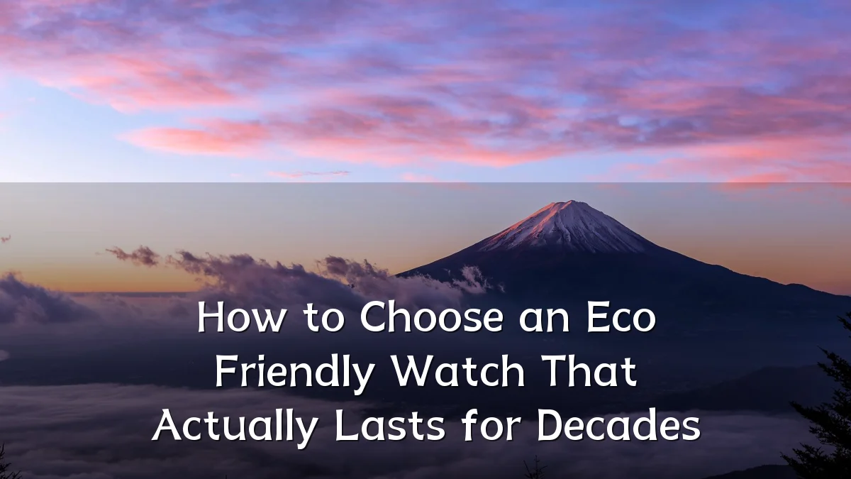 How to Choose an Eco Friendly Watch That Actually Lasts for Decades