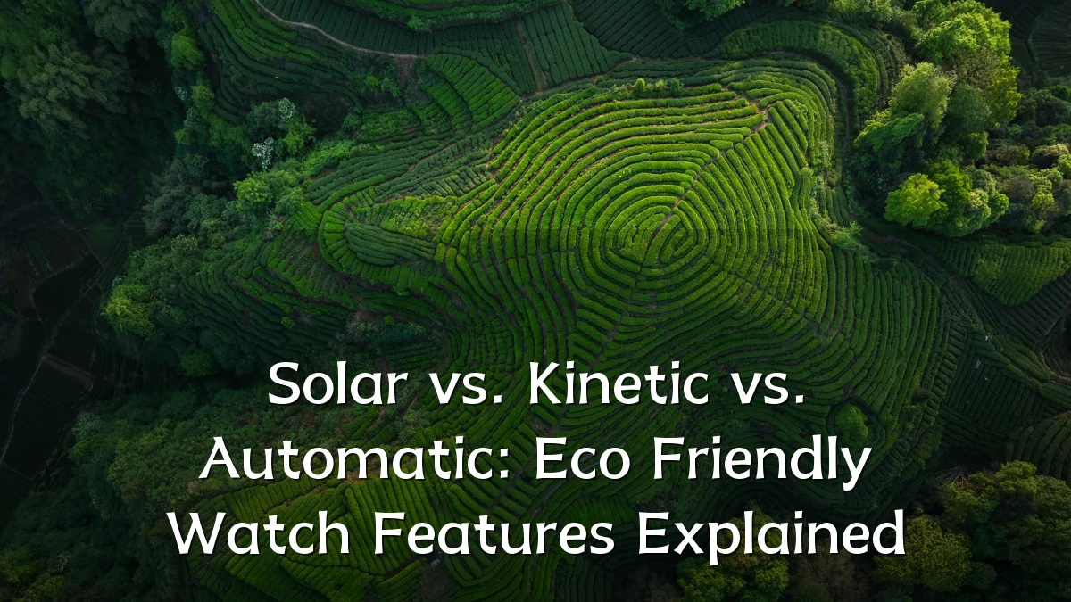 Solar vs. Kinetic vs. Automatic: Eco Friendly Watch Features Explained