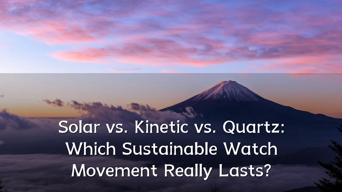 Solar vs. Kinetic vs. Quartz: Which Sustainable Watch Movement Really Lasts?