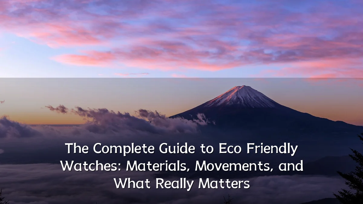 The Complete Guide to Eco Friendly Watches: Materials, Movements, and What Really Matters
