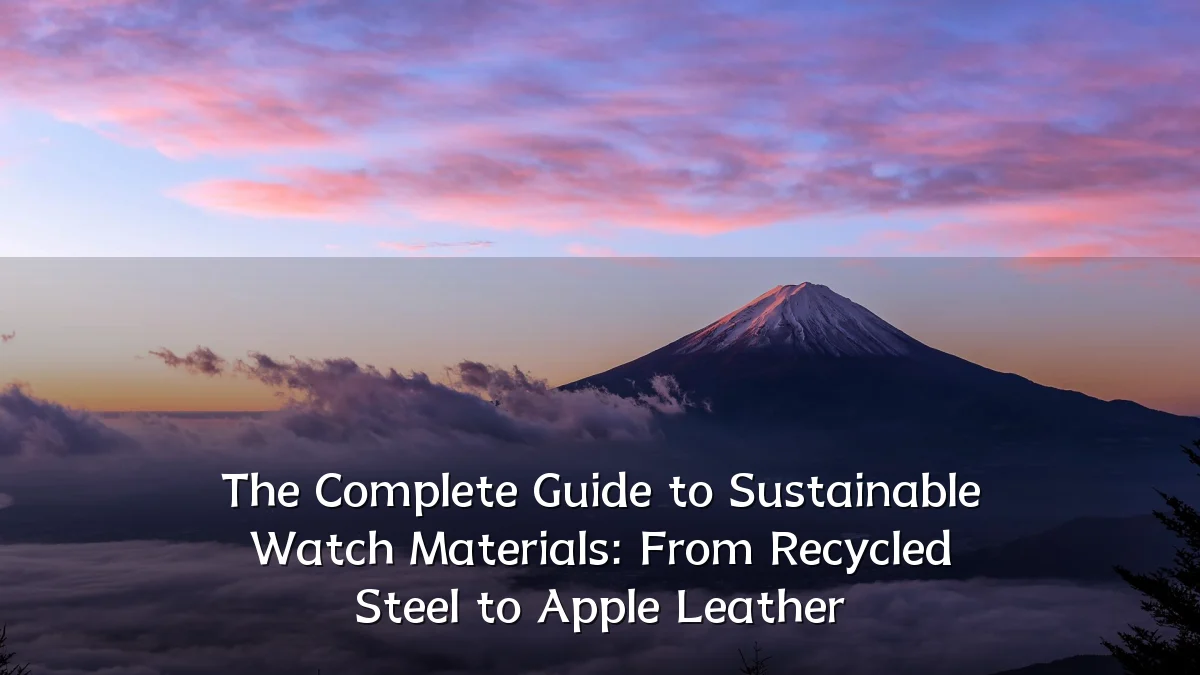 The Complete Guide to Sustainable Watch Materials: From Recycled Steel to Apple Leather