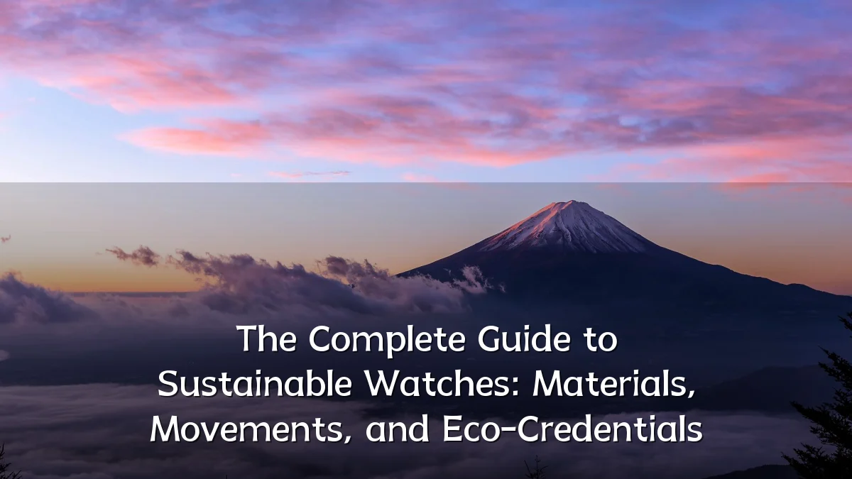 The Complete Guide to Sustainable Watches: Materials, Movements, and Eco-Credentials