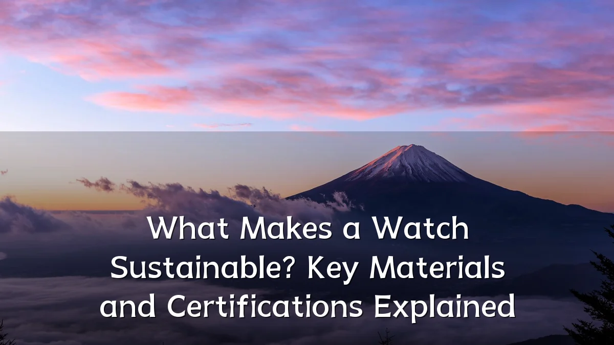 What Makes a Watch Sustainable? Key Materials and Certifications Explained