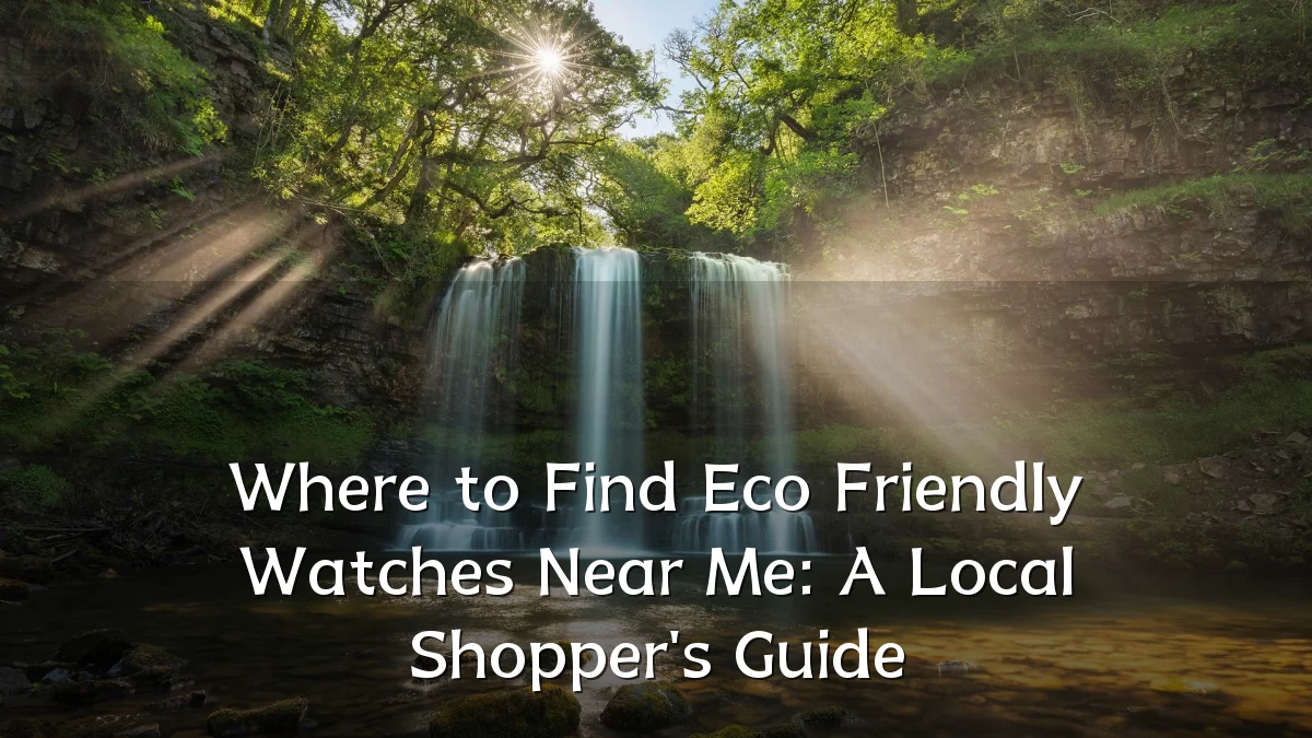 Where to Find Eco Friendly Watches Near Me: A Local Shopper's Guide