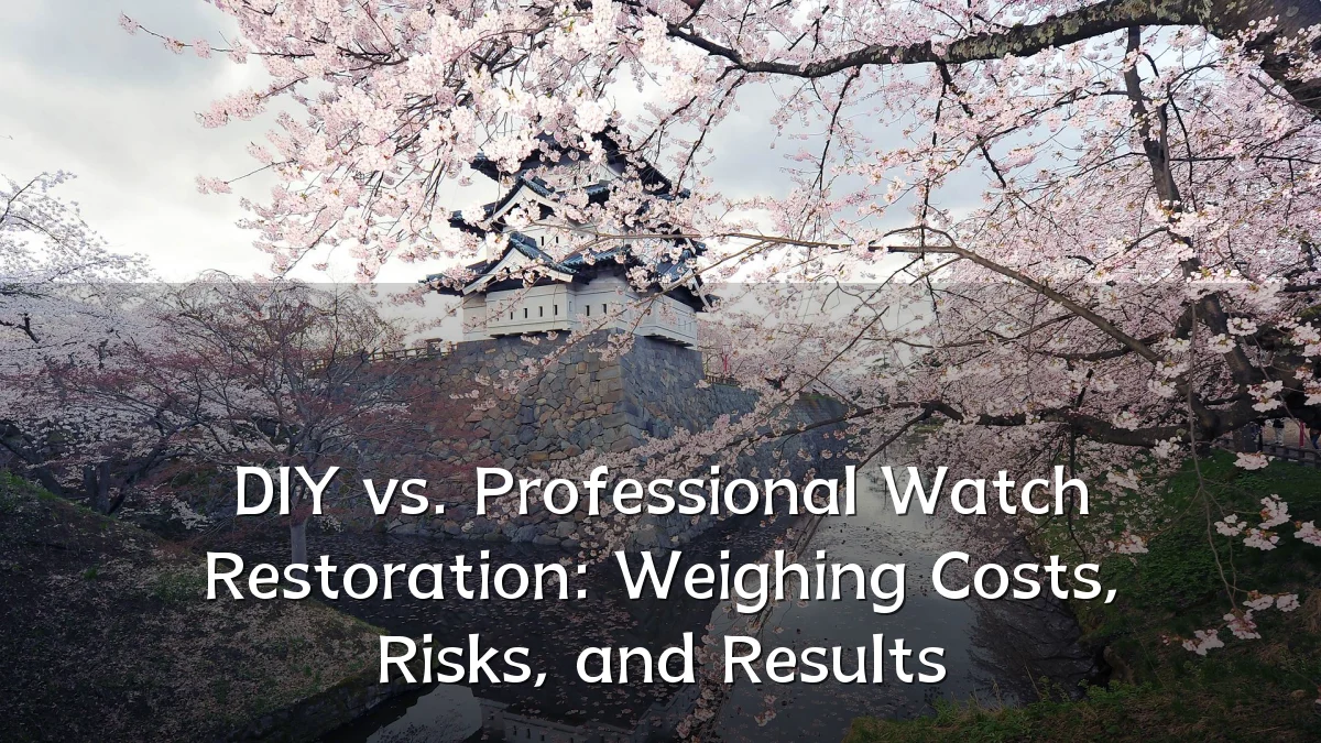 DIY vs. Professional Watch Restoration: Weighing Costs, Risks, and Results