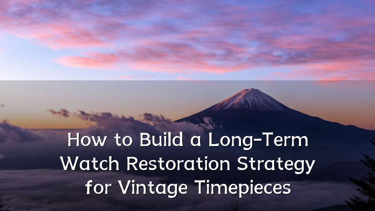 How to Build a Long-Term Watch Restoration Strategy for Vintage Timepieces