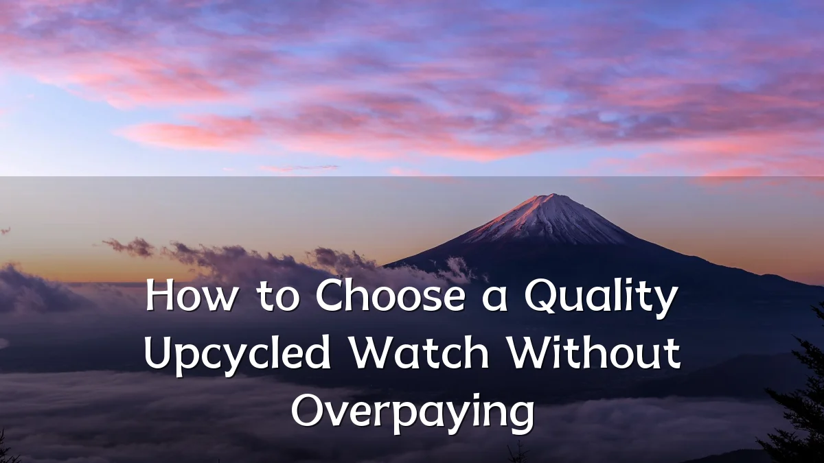 How to Choose a Quality Upcycled Watch Without Overpaying
