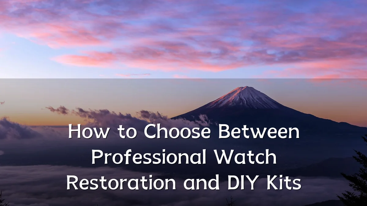 How to Choose Between Professional Watch Restoration and DIY Kits