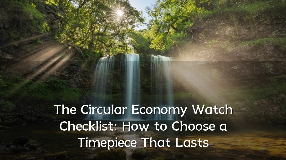 The Circular Economy Watch Checklist: How to Choose a Timepiece That Lasts
