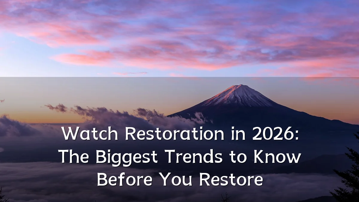 Watch Restoration in 2026: The Biggest Trends to Know Before You Restore